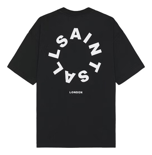 Allsaints Playera Premium Hombre Oversize Modelo Circle