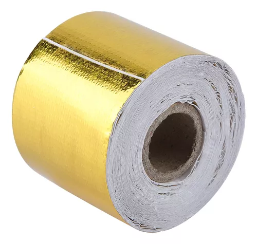 1 Rollo De Papel De Aluminio Dorado Para Coche, Adhesivo Ref