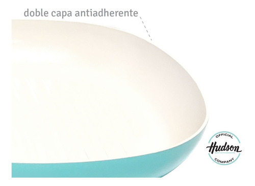Imagen 4 de 9 de Bifera Antiadherente Ceramico Hudson 26 Cm Plancha Vintage