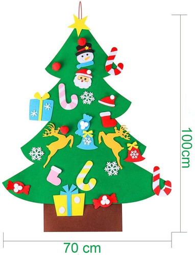 Árbol De Navidad De Fieltro Para Niño Y Bebés, 100cm