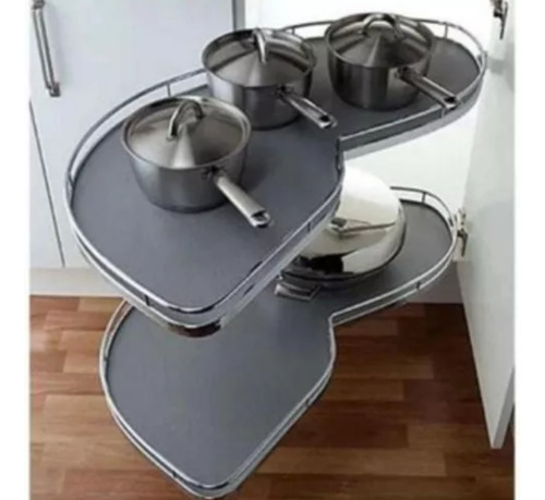Bandeja Esquinero Extraible Tipo Riñón Cierre Suave