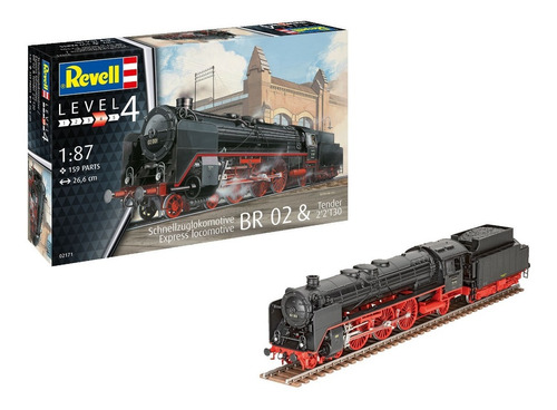 Maqueta Revell Schnellzuglokomotive Br 02 & Tender 2'2't30
