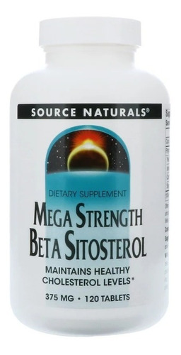 Beta sitosterol de gran potencia, 375 mg, 120 comprimidos, fuente natural