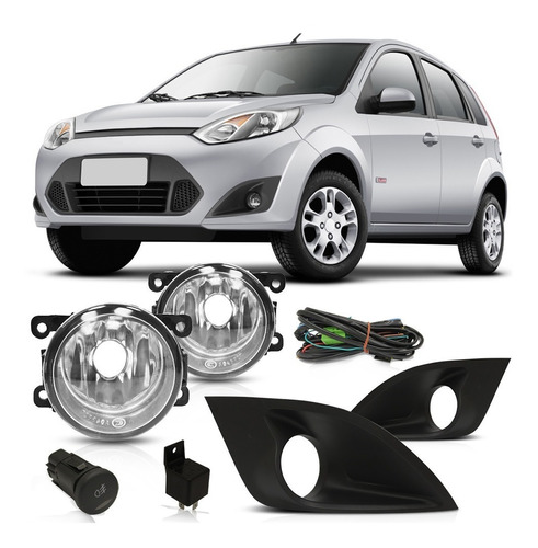 Kit Farol Auxiliar Para Parachoque Ford Fiesta 14 13 12 11