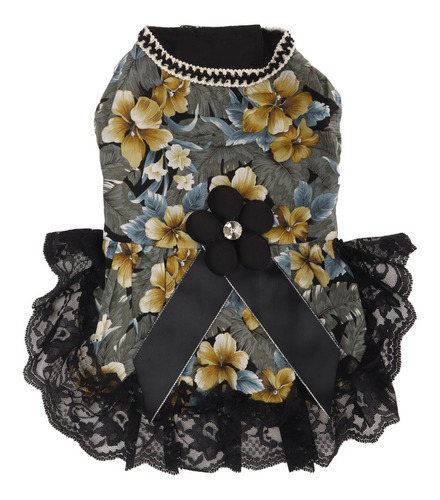 Vestido Con Falda Floral De Princesa Para Perro, Bonito Esta