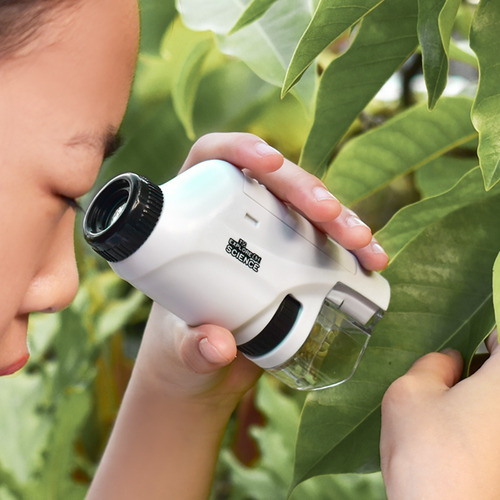 Microscopio Led De Mao Portátil Para Crianzas, Plantas,