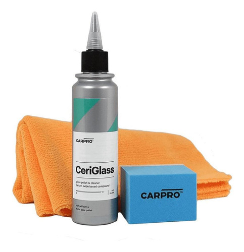 Kit De Polimento Para Vidros Ceriglass Carpro 150ml