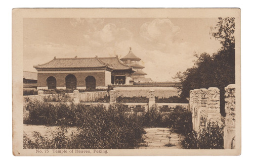 China Antigua Postal Vista Templo Del Cielo En Pekin Vintage