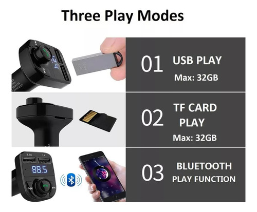 Applicable To Transmisor Radio Fm Bluetooth Mp3 Usb Tf Wam