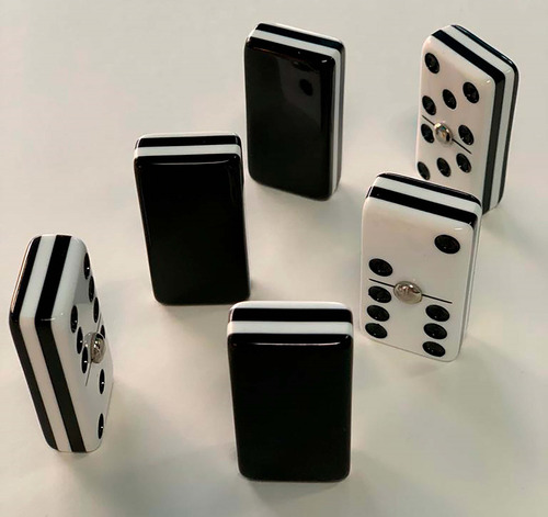 Domino Cebra Negro Estuche Libro + Baraja Faisan Azul Plast