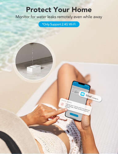 Detector De Agua Wifi Inteligente Paquete De 3 Con Alarma
