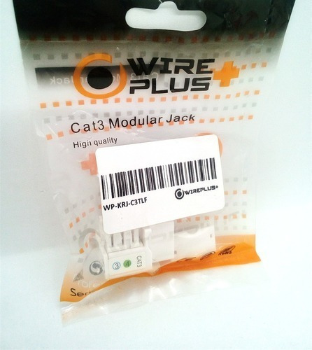 Imagen 2 de 2 de Keystone Jack Coupler Rj11 Cat3 Wireplus Blanco Tienda