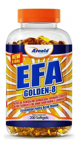 Efa Golden 8 - 200 Cápsulas - Arnold Nutrition