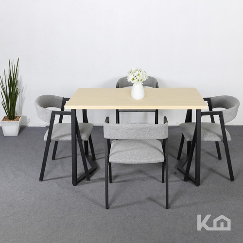Juego De Comedor 4 Sillas Mesa Rectangular Cocina Cafetería