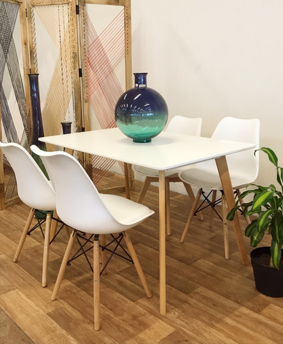 Mesa De Comedor Tulip Wood 120 Nordica Outlet + C