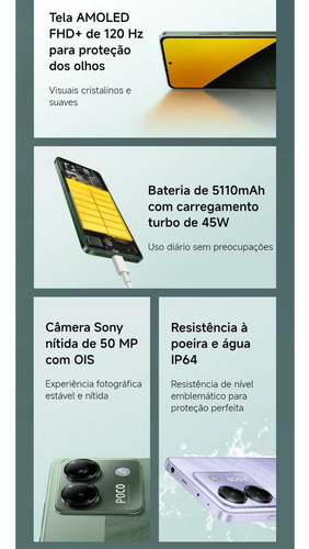 Xiaomi Poco M7 Pro 5g 256gb/8gb Ram ( Nfc Verde ) 2025 Verde