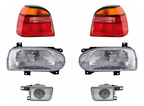 Faros Niebla Principales Y Calaveras Depo Golf 1993 - 1999