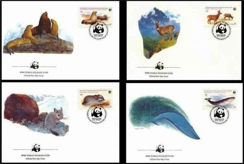 Fauna - Wwf - Chile 1984 - 4 Sobres Primer Día