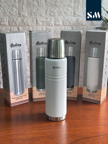 Termo Hudson Acero Inoxidable Tapón A Presión 1 L Tapa Mate