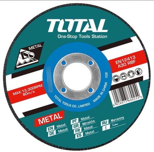  Disco De Corte Metal Abrasivo 7'' Total Tac2211802 
