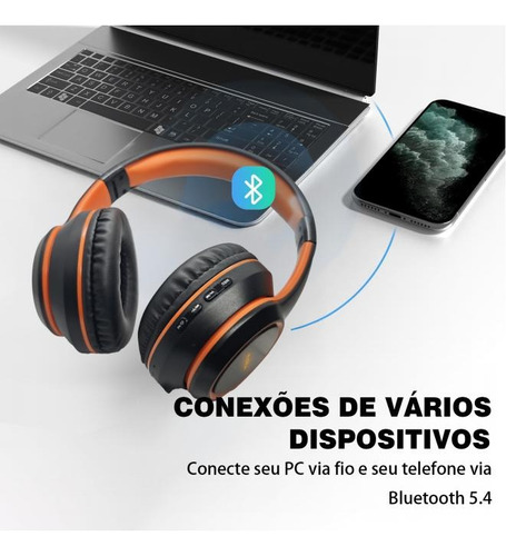 Headphone Gamer Sem Fio Bluetooth Fone Headset Com Microfone