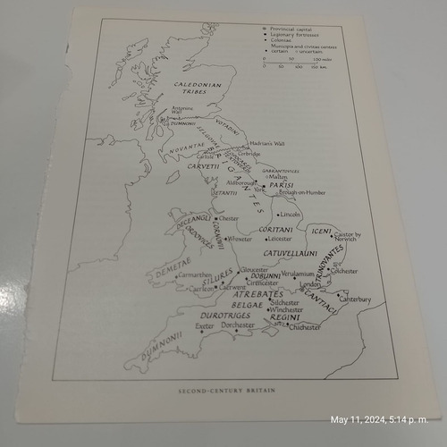 Mapa De Inglaterra - La Isla Británica Durante El Siglo Ii