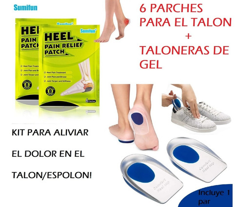 Kit Para Aliviar Dolor De Espolon Talon  Parches Y Taloneras