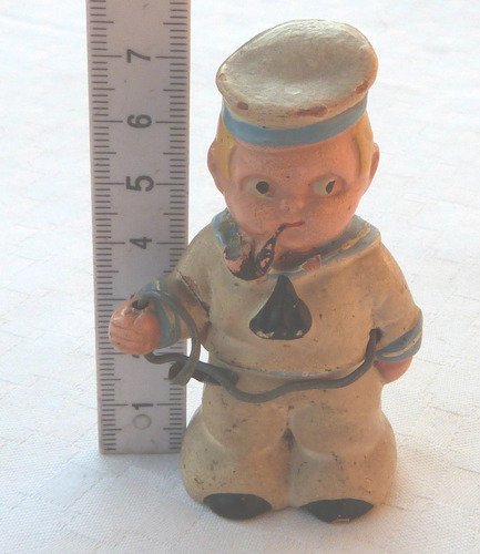 Monijor62-antiguo Coleccion Figura Niño Marinerito Terracota (Usado)