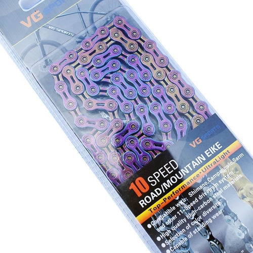 Imagen 2 de 4 de Cadena Vg Sports Neon 11v Ultra Alivianada - Cumpasbikeshop