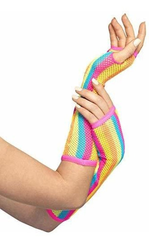 Vello Facial - Fever Largas Fishnet Guantes De La Mujer, Tal