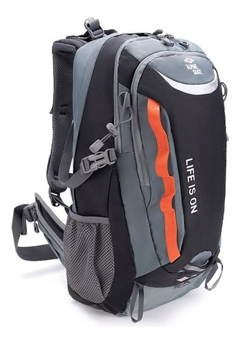 Mochila Trekking Alpine Skate Montaña Resistente 40 Litros Color Gris Diseño De La Tela Liso