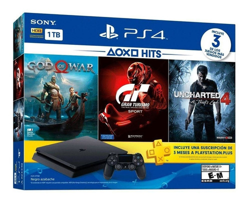 Ps4 Slim 1tb + God Of War 4+ Gt Sports + Uncharted 4