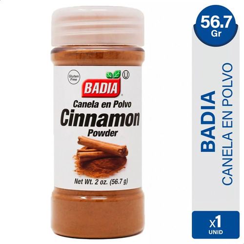 Canela En Polvo 56.7g Badia - Libre Gluten Producto Kosher 