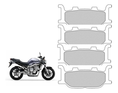 Pastilha Freio Kit Dianteira Sinterizada Moto Yamaha Fz6 600