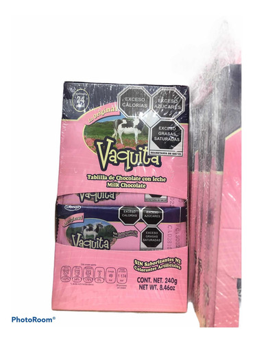 Chocolate Vaquita Con Leche Wongs Mediano 504 Pz 10 G C/u