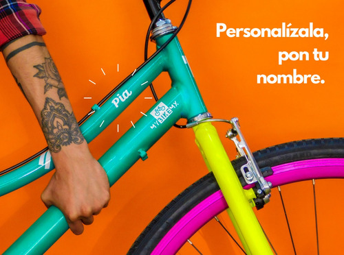 Bicicleta Vintage Urbana C/ Nombre 6 Vel Rojo Mybikemx