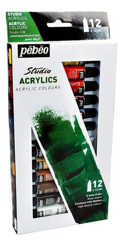 Acrlicos Set Pebeo Studio Acrylics X 12 Unid X 12 Ml