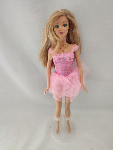 Muñeca Barbie  Con Collar Flores Vintage  Mattel