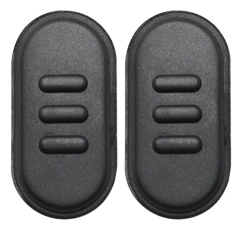 Itrolle Botón Ptt 2pcs Negro Talk Ptt Launch Key Botón De