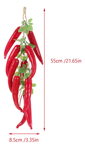 2 Cuerdas Con Forma De Pimiento Para Colgar, Con Forma De Pi