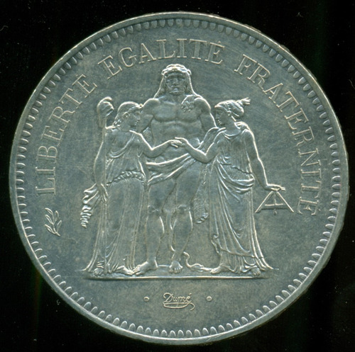 Francia Enorme Moneda Plata 900 50 Francos 1975 30 Gramos