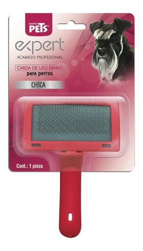 Cepillo Chico P/mascotas Cerdas Metálicas Rojo Fancy Pets