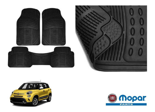 Tapetes Uso Rudo Fiat 500l 2012 A 2019 Rubber Black Original