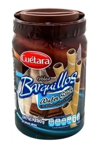Barquillos Cuetara Galleta Oblea Rellena De Chocolate 290 G