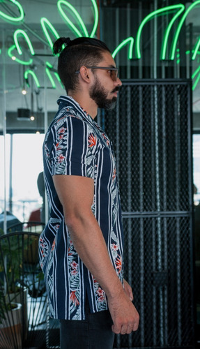 Imagen 4 de 6 de Camisa Manga Corta 2097 Cuello Sport Millionaire Estampada