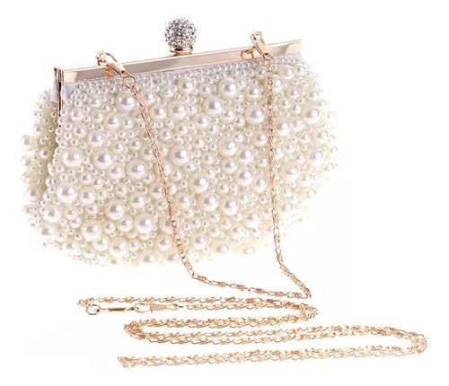 Bolso De Mano Para Boda, Bolso De Perlas, Vestido, Cena, Bol