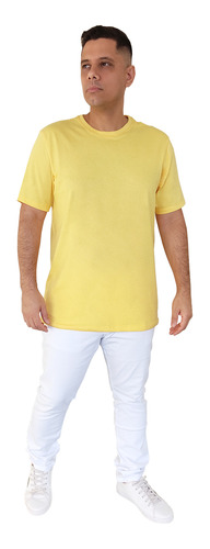 Camiseta Hering Masculina Algodão Básica Amarelo 0201yvxen