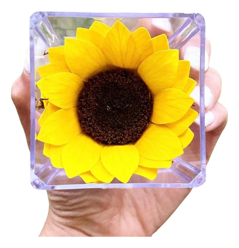 Girasol Natural Preservado Eterno Mini Regalo