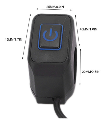 Botón De Control De Manillar De Motocicleta De 22 Mm A Prueb