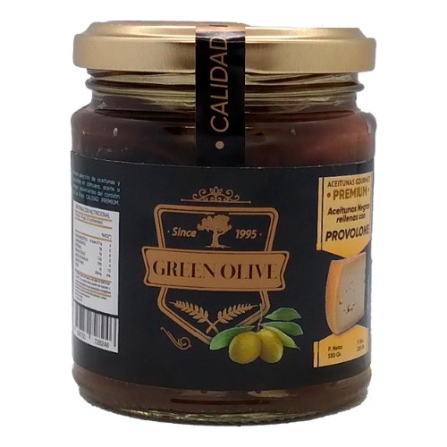 Aceitunas Negras Rellenas Con Provolone X190gr